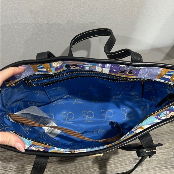 Dooney & Bourke Blue and Gold Mickey Mouse Tote - Picture 8 of 8